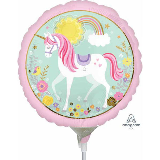 Adorable 9" Round Flat Magic Unicorn Plush - A15
