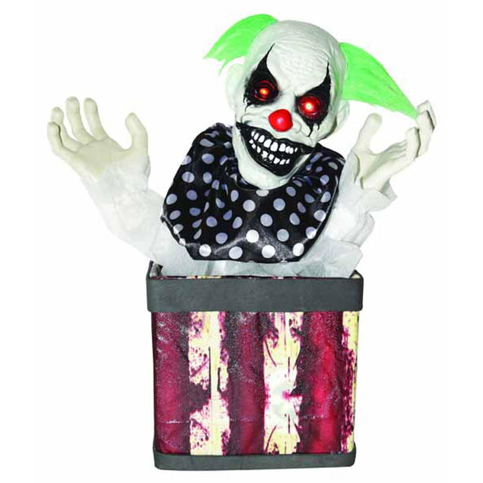 Animated Clown In Box - L17"Xw11"Xt8"