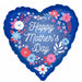 Happy Mother's Day Blue Artful Florals 18" Foil Balloon (5/Pk)