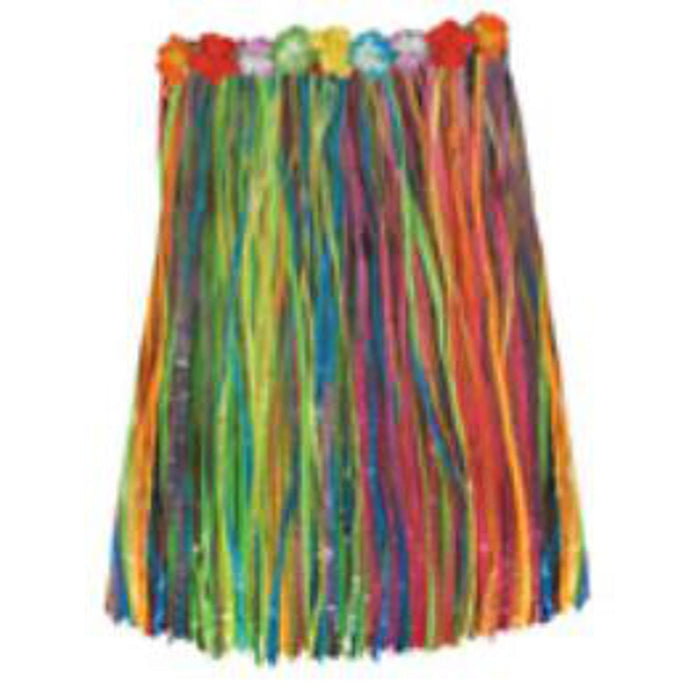 Artificial Skirt Multi With Floral Waistband - 36" Length
