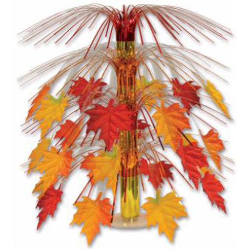 18" Autumnal Fabric Leaves Cascade Centerpiece (1/Pk)