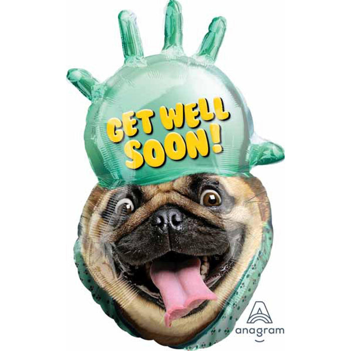 Avanti Get Well Pug Balloon.