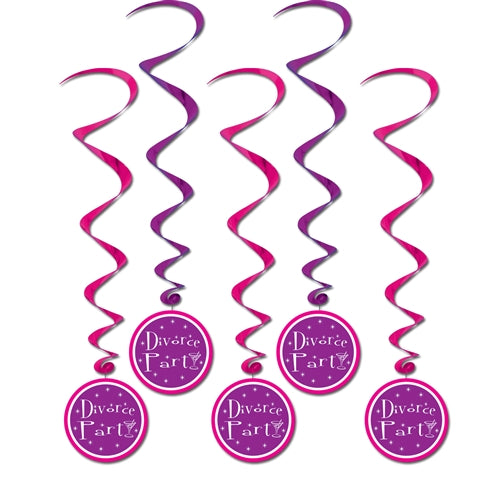 Divorce Party Whirls - Set Of 5 (40 Inches) — Shimmer & Confetti
