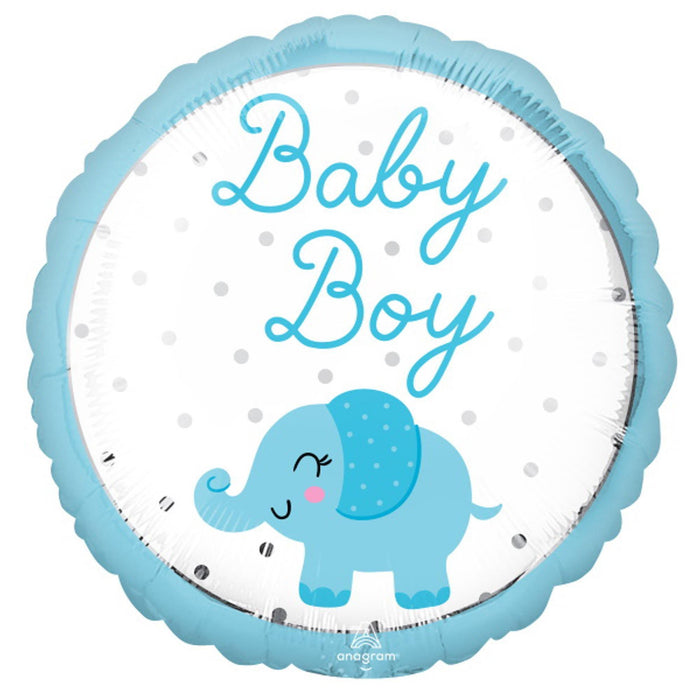 Baby Boy Elephant Balloons (Pack Of 40)