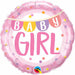 Baby Girl Banner & Dots Round Package.