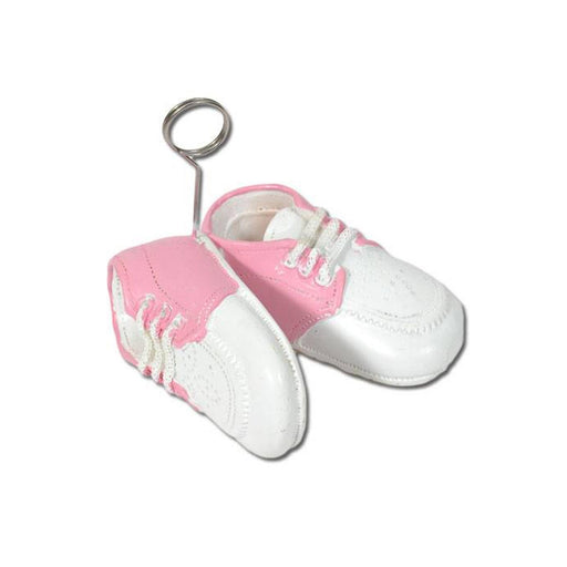 Baby Shoes Photo/Balloon Holder - Pink
