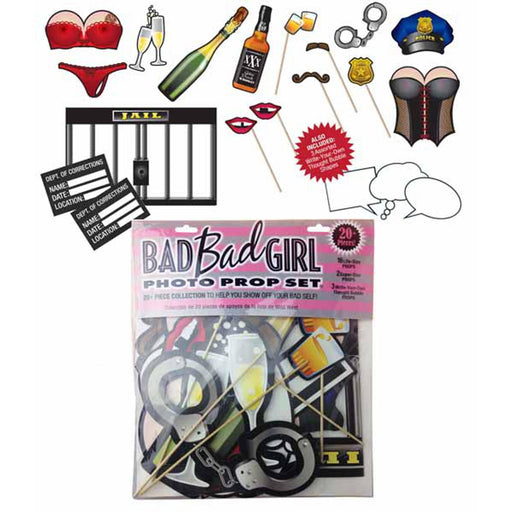 Bad Bad Girl Photo Prop Set - Bachelorette Party Supplies