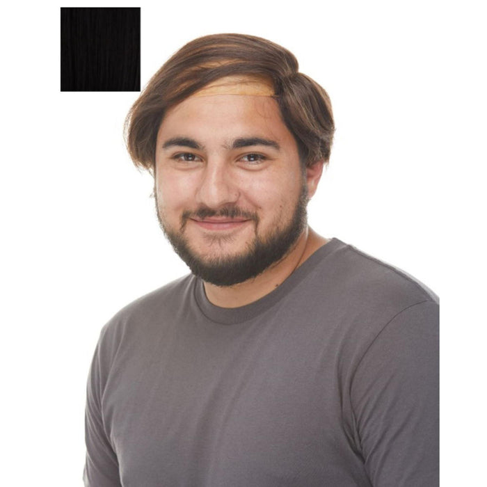 Bald Man Comb Over Wig Black — Shimmer Confetti