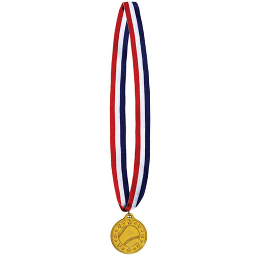 "Baseball Medal With Ribbon - 1 Package"