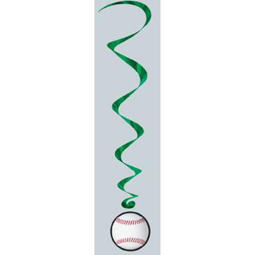 Baseball Whirls - 5 Pack Of 40" Decorations.
