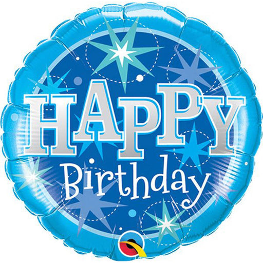 A 9-inch round balloon in dazzling blue, perfect for festive air-filled birthday decorations
