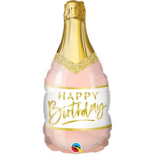 14 Inch Pink Bubbly Happy Birthday Mini Shape Balloon Toast to Celebration in Miniature (5/Pk)