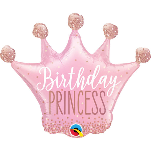 14 Inch Birthday Princess Crown Foil Balloon A Royal Touch for Your Celebration (5/Pk)