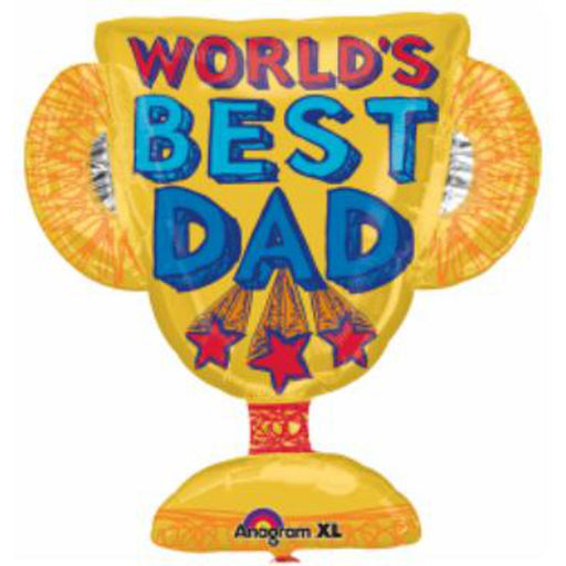 27" World’s Best Dad Trophy Jumbo Foil Balloon (3/Pk)
