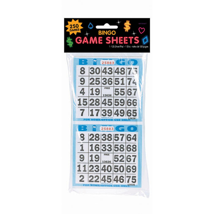 Bingo Game Sheets - 125 Sheets In 6 Cases