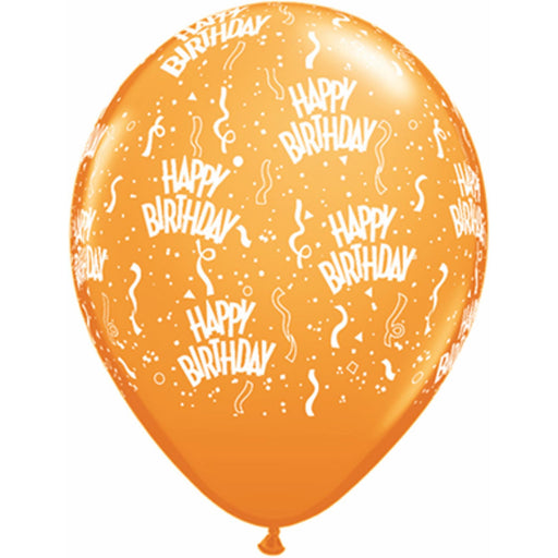 Vibrant Citrus Celebration Birthday Arnd 11" Mandarin Orange Balloons (50/Pk)
