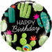 "Birthday Cactus Balloon Set - 18" Round (Pack Of 3)"