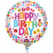 "Birthday Flower Mylar Balloon"