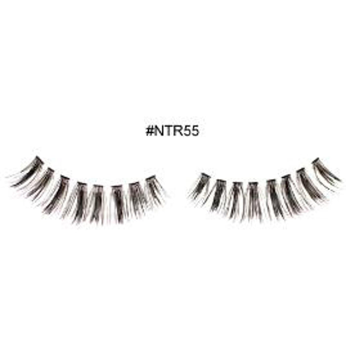 "Black Natural Eyelashes Ntr55 - Realistic Look And Comfortable Fit"