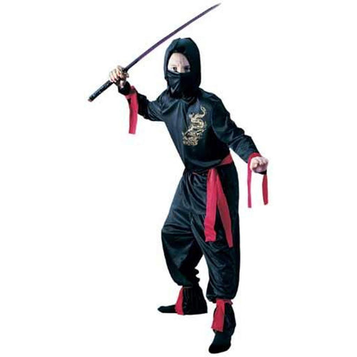 "Black Ninja Costume - Child Large (12-14)"
