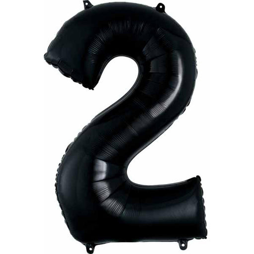 34″ Number 2 Black Foil Balloon