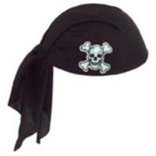 "Black Pirate Scarf Hat - Swashbuckling Style"