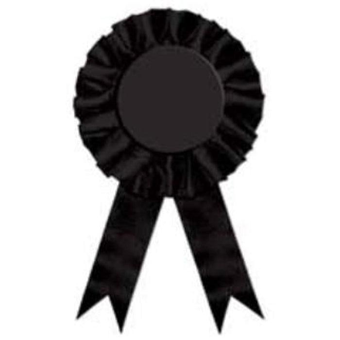 Black Rosette Award Ribbon (1/Pack)