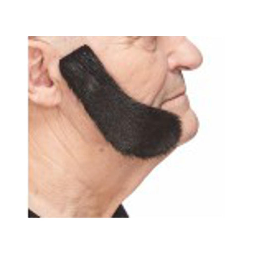 Bold Black Sideburns - Self Adhesive