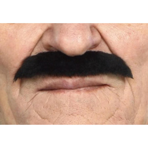 Black Straight Synthetic Moustache