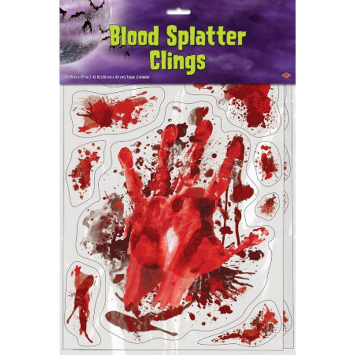 Blood Splatter Halloween Window Clings