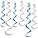 Blue/Silver Twirly Whirlys - Pack Of 6