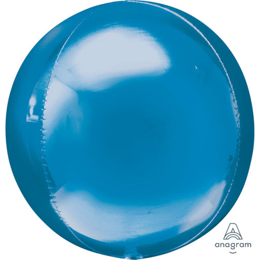 Blue Orbz 16" Balloons - Pack Of 50 Solid Blue Glossy Finish Balloons