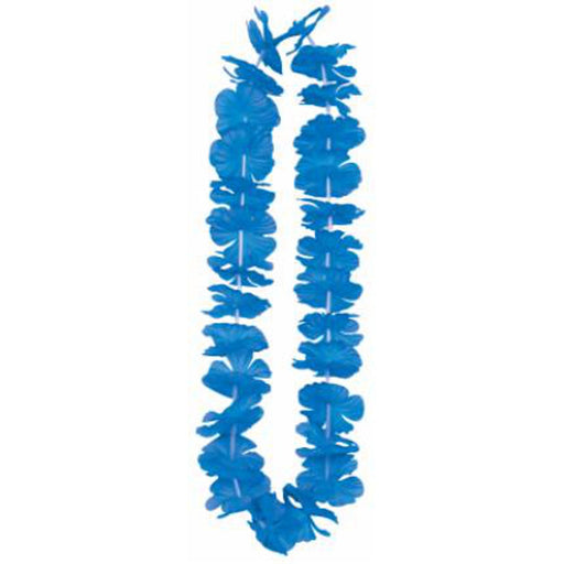 Blue Silk N' Petals Party Leis (36")