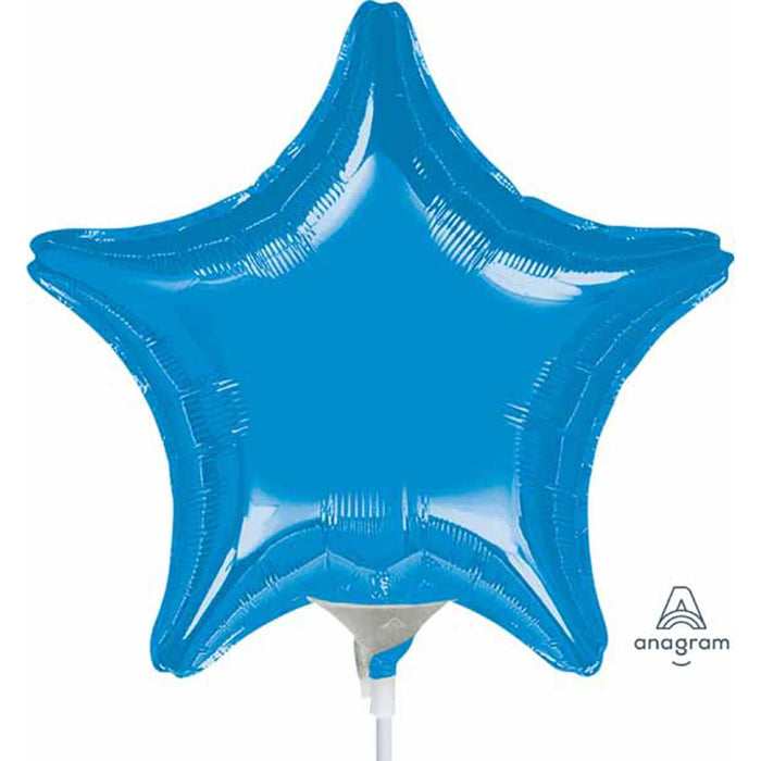 Blue Star 9" Mylar Balloon.