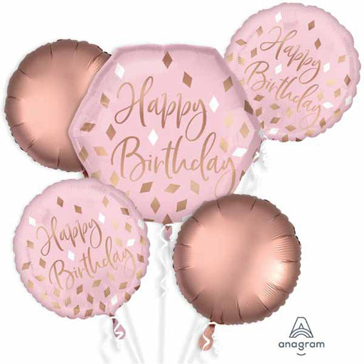 Blush Birthday BouquetBlush Birthday Balloon - Bouquet P75 Pkg