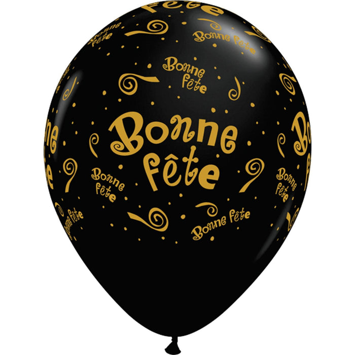Bonne Fete Golden & White Party Balloons (50 Count, 11")