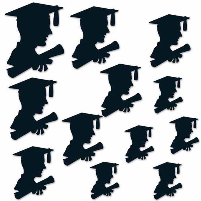 "Boy Grad Silhouette Decoration - Printed 2 Sides"