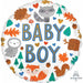 Boy Woodland Fun Sticker Pack - 32 Jumbo Round Stickers.