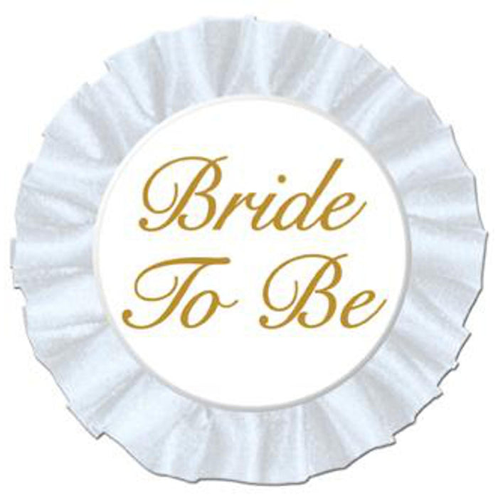 "Bride To Be Satin Button"