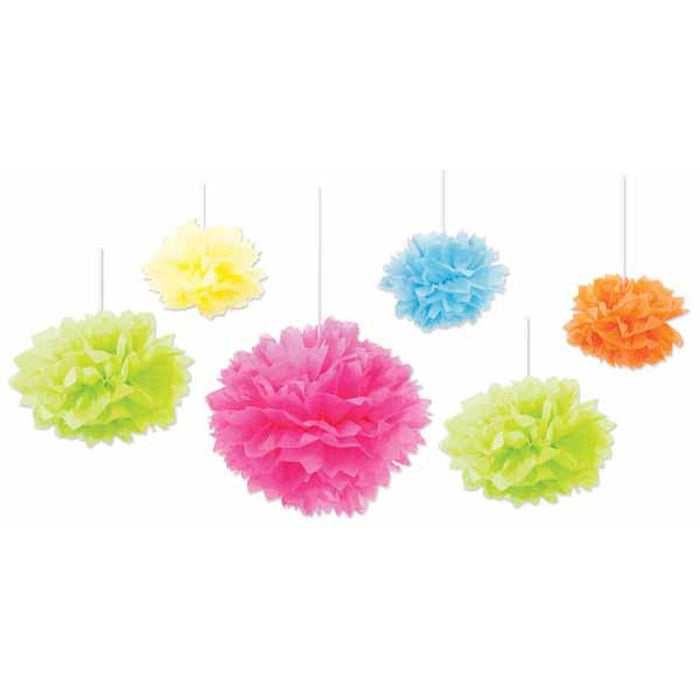 Bright Tissue Fluff Balls (6 Pack)