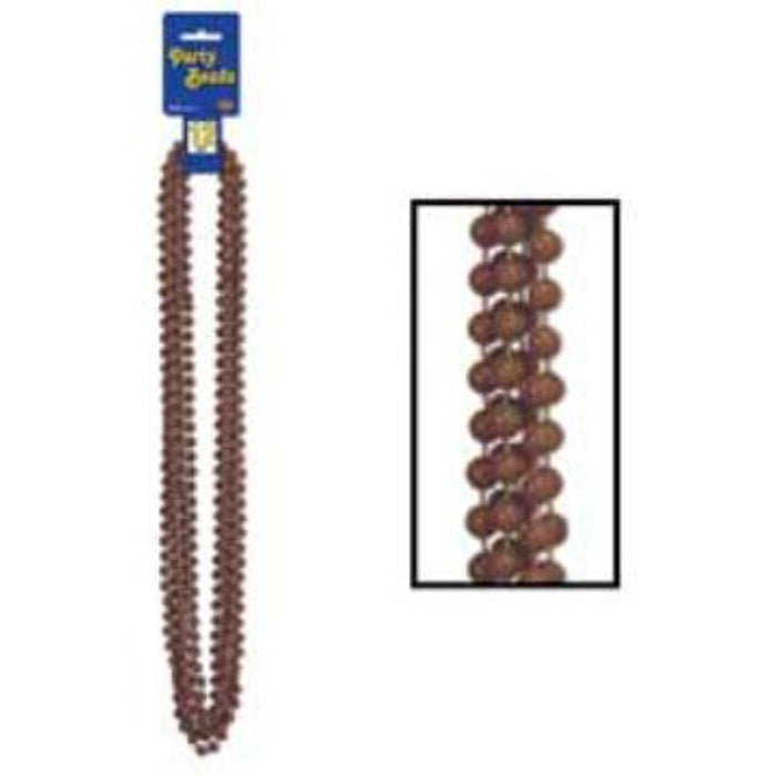 "Brown Party Beads 12-Pack"