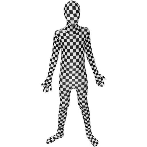 "Bw Check Morphsuit For Kids In Medium Size"