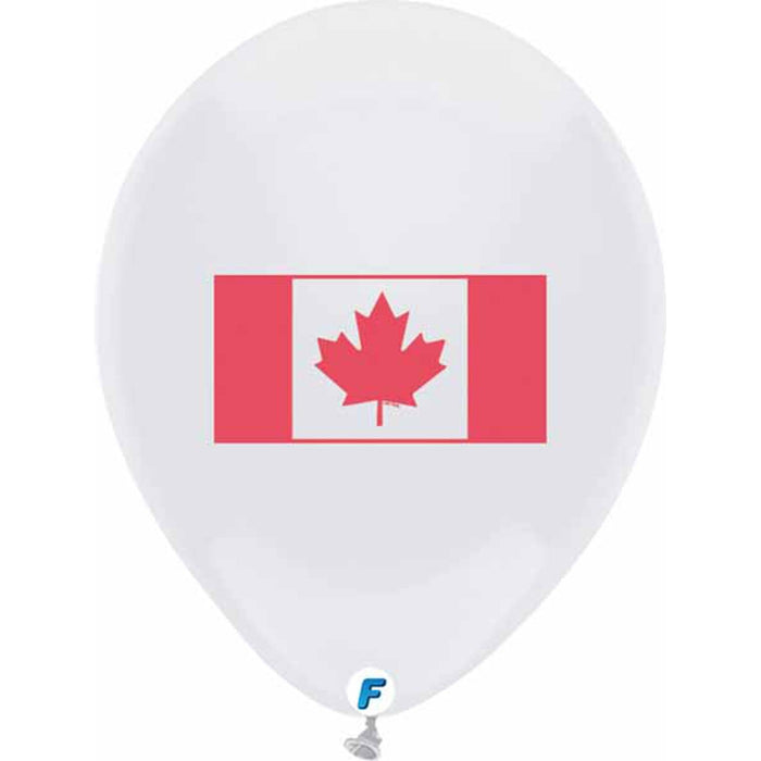 Canadian Pride Pack: 12" Canada Flag Balloon 8/Pk