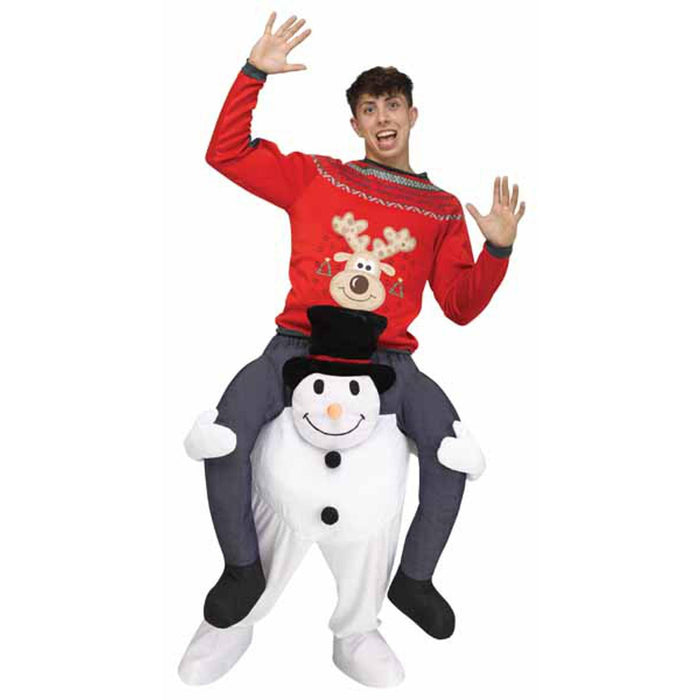 Carry Me Snowman Adult Costume - 6'/200Lb