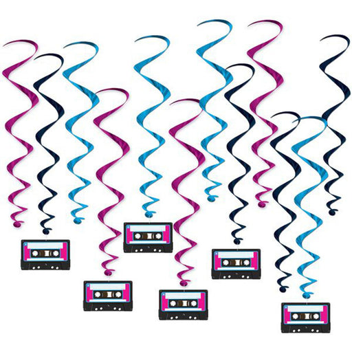 Cassette Tape Swirls - 12 Pack