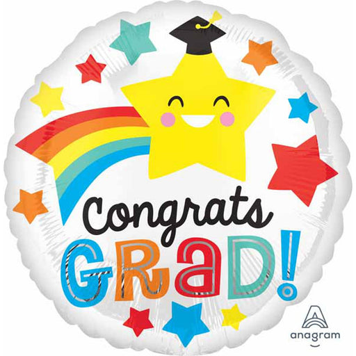 Happy Star Congrats Grad foil Balloon - 18"