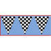 "Checkered Pennant Banner - 17" X 30'"