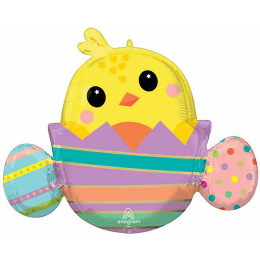 Chicky Striped Egg Balloon - 31" Foil Shape P35 Package