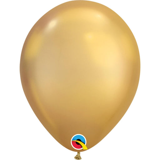 Chrome Gold Latex Balloons - Pack Of 100