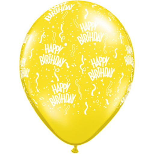 Citrine Yellow Birthday Balloons - Pack Of 50 (11")